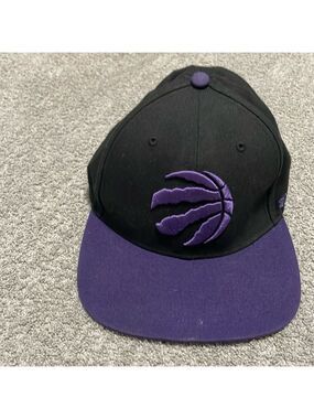 EC 47 Toronto Raptors Flat Brim Hat - Black / Purple - Adjustable